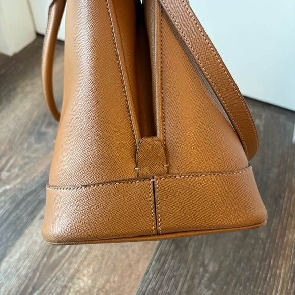 Prada Large Saffiano Tan Lux Promenade Bag - Top Handle Crossbody - Picture 14 of 16